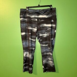 RBX Kids Charcoal and White Patterned Leggings